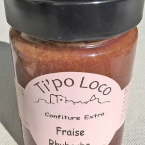 Confiture artisanale de Fraise-Rhubarbe 370 g