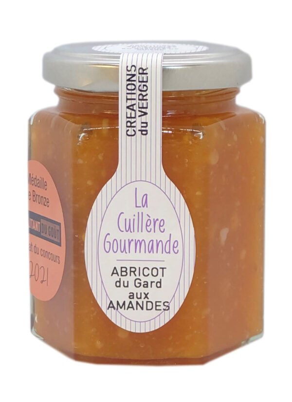 Confiture d'abricot du Gard aux amandes  225 g