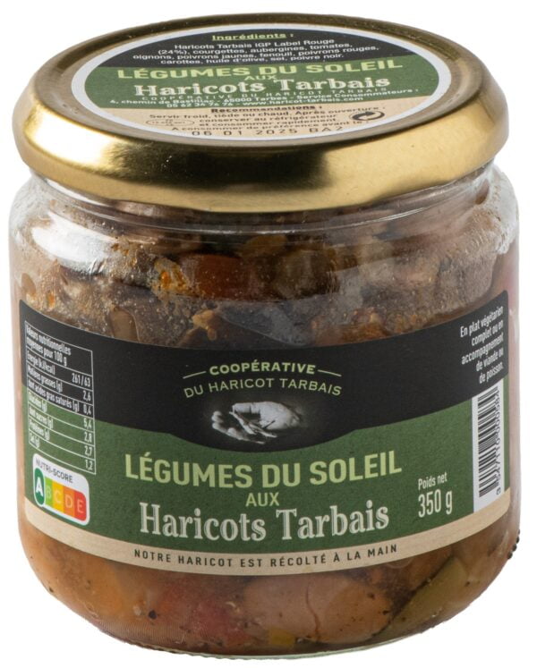 Légumes du soleil cuisinés aux haricots tarbais, bocal 350 g