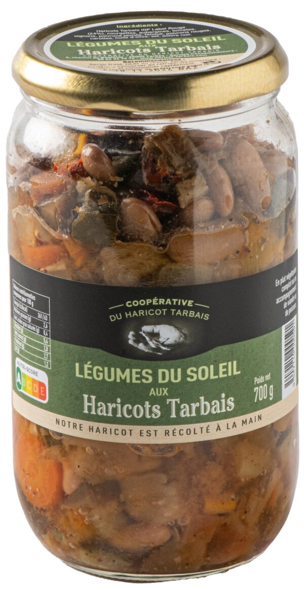 Légumes du soleil cuisinés aux haricots tarbais, bocal 700 g