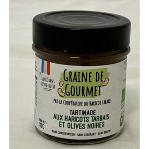 Tartinade aux haricots tarbais et olives noires - BIO, bocal 110 g